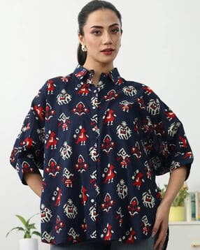 gerua by libas Women Relaxed Fit Printed Shirt-picture-12