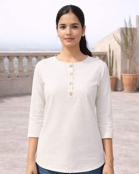 Indie Picks Women Relaxed Fit Linen Top