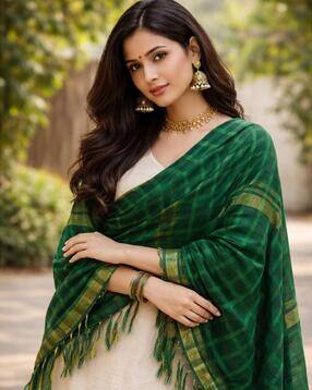 indie picks Banarasi Silk Dupatta with Zari Weaving-picture-40