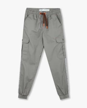 point cove Boys Typographic Print Tape Pull-On Relaxed Fit Cargo Pants-picture-28