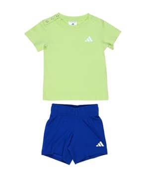 adidas kids Logo Print T-Shirt & Shorts Combo Set-picture-47
