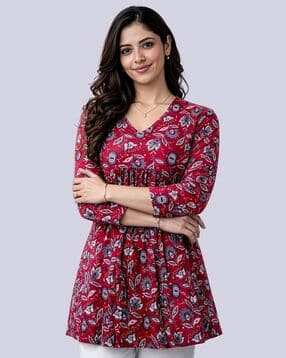 maheshvi Women Floral Print Flared Kurta-picture-45