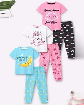 trampoline Girls Graphic Print Pants with Top Set-picture-29