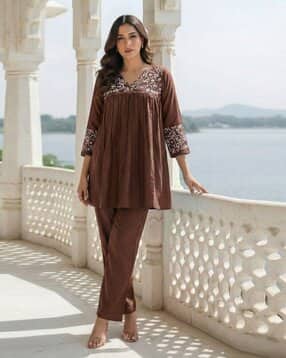 mogal fashion Women Embroidered 2-Piece Co-Ord Sets-picture-18