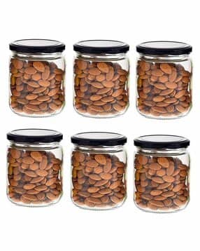 1st time Set of 6 Versatile Transparent Glass Jar - 500 ml-picture-17