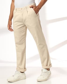 john players Men Mid-Rise Flat-Front Trousers-picture-26