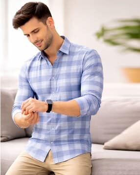 alpha tribe Men Checked Regular Fit Shirt-picture-30
