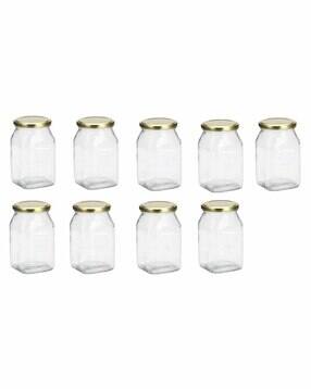 1st time Set of 9 Versatile Transparent Glass Jar-picture-22