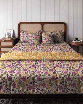 the happy pod Floral Print Double Comforter-picture-38