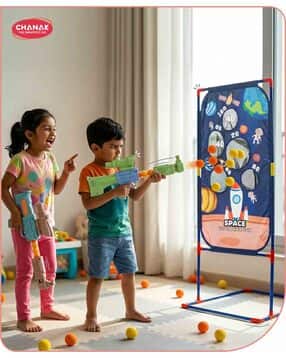 chanak Set of 2 Pneumatic Toy Gun Set with Scoring Net-picture-39