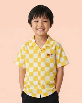 Boys Checks Regular Fit Shirt-image-33