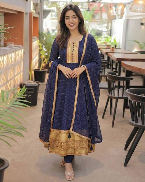 Nyrika Women Printed 2-Piece Anarkali Kurta Set