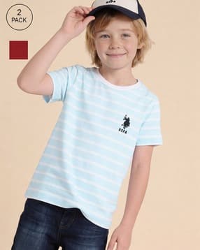 u.s. polo assn. Boys Pack of 2 Printed Regular Fit T-Shirts-picture-43