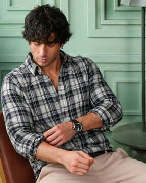 buda jeans co Men Checked Regular Fit Shirt-picture-18