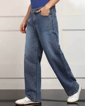 true fades Men Lightly Washed Straight Denim Jeans-picture-43