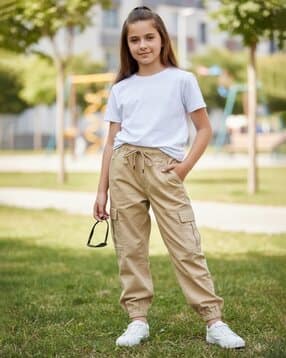 v-mart Girls Mid-Rise Relaxed Cargo Pants-picture-41
