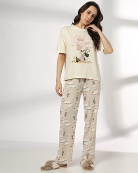 Women Minnie Day Dreaming Print Pyjamas Set-image-13