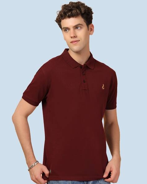 KLOUE Men Regular Fit Polo T-Shirt