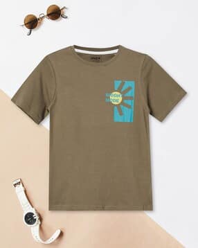 max Boys Regular Fit Round-Neck T-Shirt with Graphic Print-picture-17