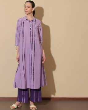 pink fort Women Striped Pant-Suit Set-picture-30