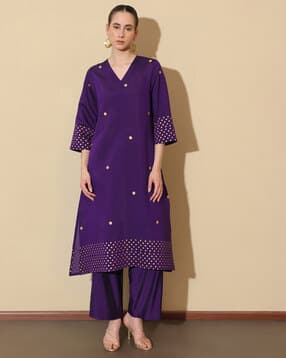 pink fort Women Polka-Dot Print Pant-Suit Set-picture-52