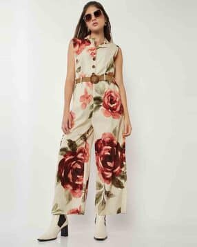 max Women Floral Print Cotton Jumpsuit -picture-14