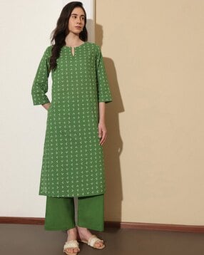 pink fort Women Tribal Print Pant-Suit Set-picture-15