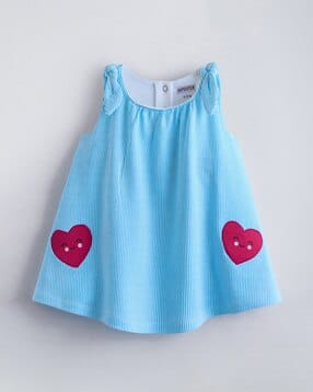 Girls Stripes Fit and Flare Dress-image-33