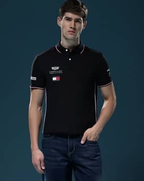 tommy hilfiger Typographic Print Regular Fit Polo T-Shirt-picture-32