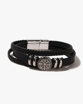 yousta Men Silver-Plated Beaded Multi-Layered Bracelet-picture-32