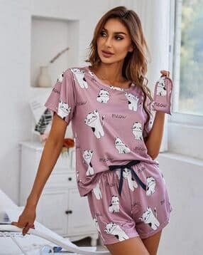 fyre rose Women Graphic Print T-Shirt & Shorts Set-picture-10