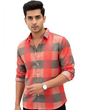 samavart designs Men Checked Regular Fit Shirt-picture-37