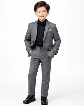 piccolo Boys 3-Piece Suit Set with Bow & Pocket Square-picture-12