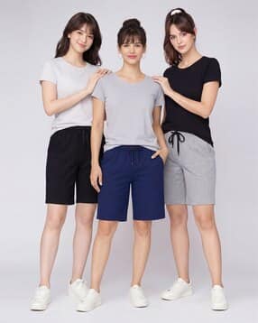 buythattrendz Women Pack of 3 Mid-Rise Shorts-picture-2