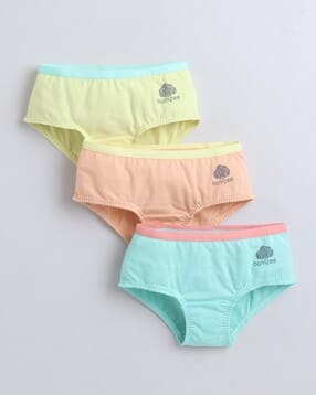 bumzee Girls Pack of 3 Printed Hipster Briefs-picture-34