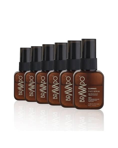 Bravado Illuminate Vitamin C Face Serum for Men & Women | Skin Brightening & Dark Spot Reduction Serum | Glowing Skin & Even Tone | Lightweight Daily Face Serum | Pack of 6 | 30ml each