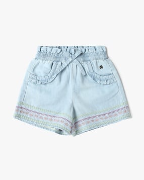 playday Girls Embroidered Regular Fit Denim Shorts-picture-44