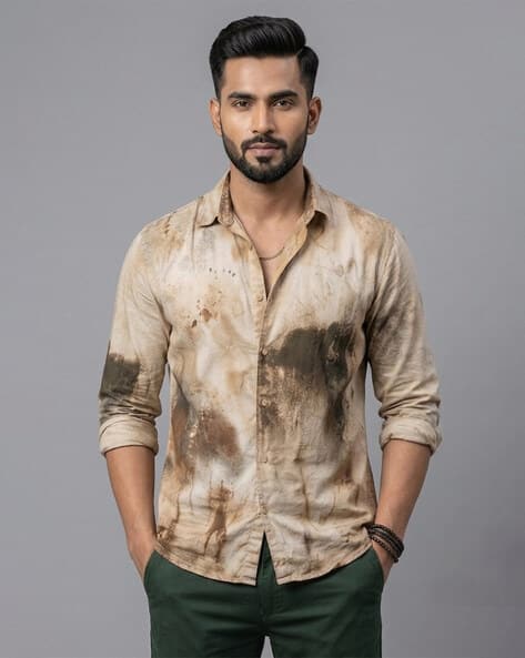 Samavart designs Men Printed Slim Fit Shirt