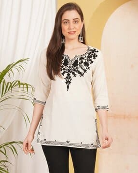 acai Women Embroidered Straight Kurti-picture-18