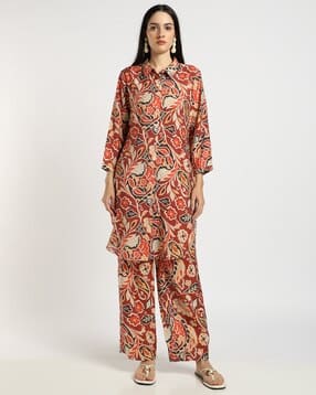 svrnaa by azorte Paisley Print Kurta & Pants Set-picture-46