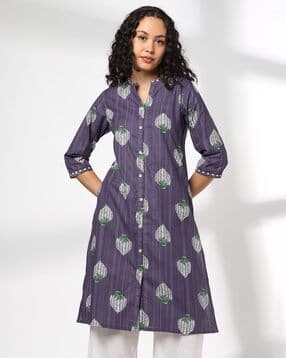 siyahi Women Floral Print Straight Kurta with Insert Pocket-picture-14