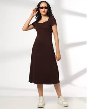 Women Round-Neck A-Line Dress-image-22