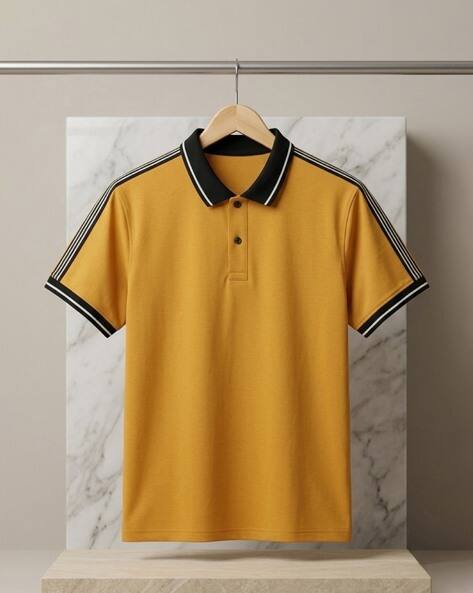 Buda Jeans Co Men Striped Regular Fit Polo Shirt