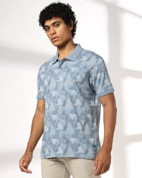 john players jeans Men Printed Slim Fit Polo T-Shirt-picture-28