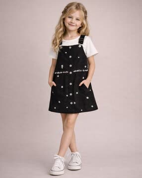 cherry crumble by nitt hyman Girl Embroidered A-Line Dress-picture-18