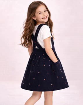cherry crumble by nitt hyman Girl Embroidered A-Line Dress-picture-17