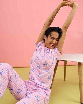 limeroad Women Printed T-Shirt & Pyjamas Set-picture-12