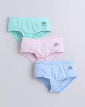 bumzee Girls Pack of 3 Printed Hipster Briefs-picture-48