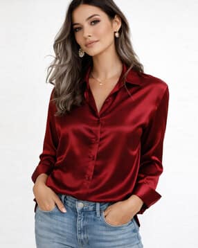 true fades Women Regular Fit Shirt with Spread Collar-picture-29