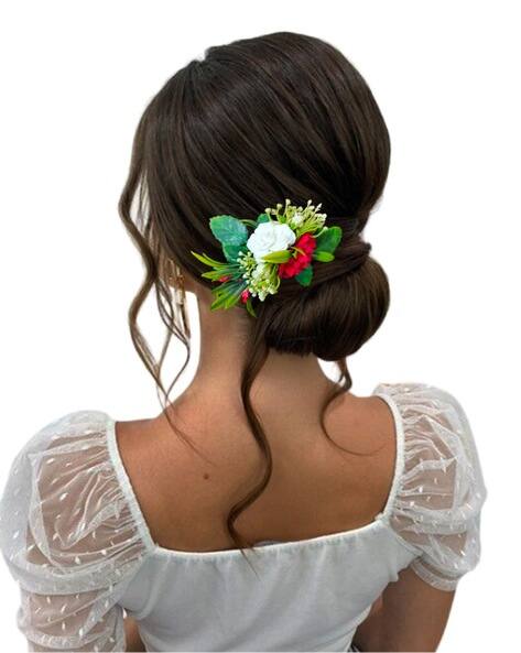 Hair Flare Women Artificial Flowers Hair Tie